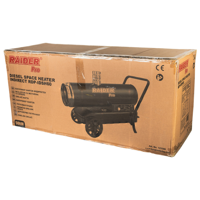 Generator aer cald, diesel, ardere indirecta, 50 KW, rezervor 50 L, 800 m³, RAIDER [9]