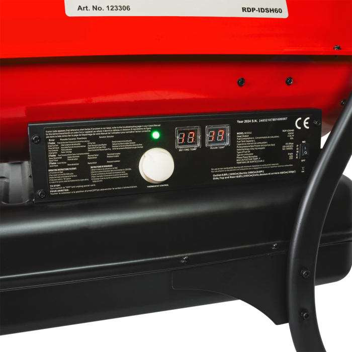 Generator aer cald, diesel, ardere indirecta, 50 KW, rezervor 50 L, 800 m³, RAIDER [5]