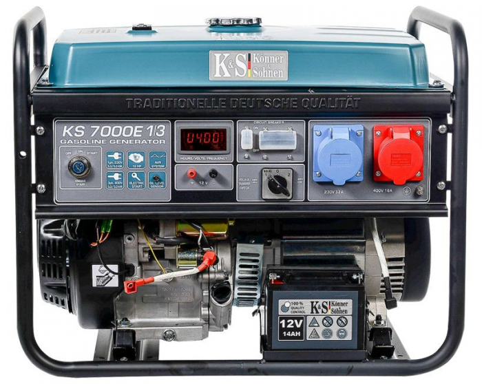 Generator de curent, benzina, 5.5Kw, 4 timpi, 230 - 400V, KONNER & SOHNEN - KS-7000E-1/3 [2]