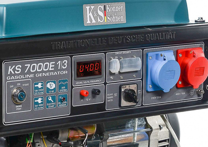Generator de curent, benzina, 5.5Kw, 4 timpi, 230 - 400V, KONNER & SOHNEN - KS-7000E-1/3 [4]