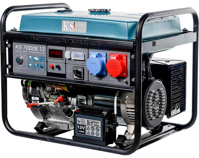 Generator de curent, benzina, 5.5Kw, 4 timpi, 230 - 400V, KONNER & SOHNEN - KS-7000E-1/3 [3]