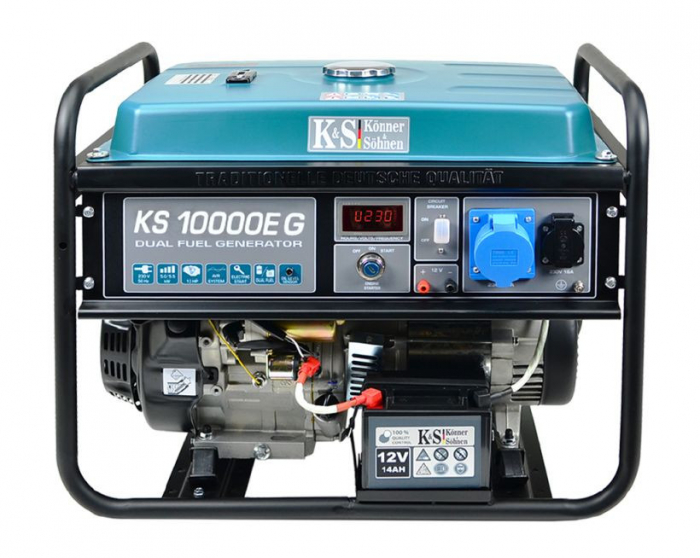 Generator de curent, benzina+GPL, 8Kw, 4 timpi, 230 V, Hibrid, KONNER & SOHNEN - KS-10000E-G [2]