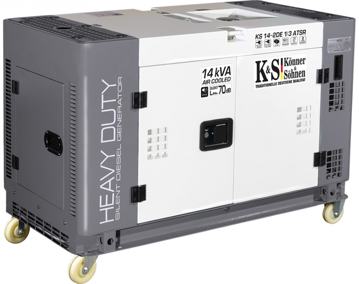 Generator de curent, Diesel, 11KW, 230-400V, HEAVY DUTY - INSONORIZAT - KONNER & SOHNNEN - KS-14-2DE-1/3-ATSR-SILENT [3]