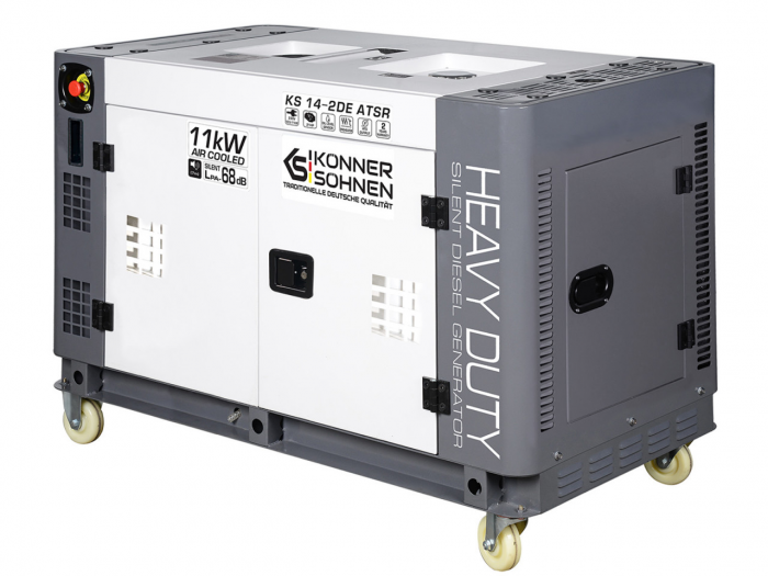 Generator de curent, Diesel, 11KW, 230V, HEAVY DUTY - INSONORIZAT - KONNER & SOHNEN - KS-14-2DE-ATSR-SILENT [3]