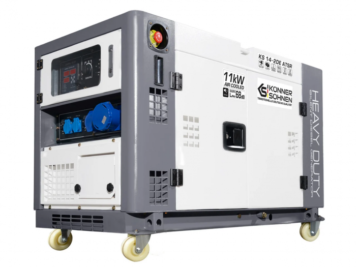 Generator de curent, Diesel, 11KW, 230V, HEAVY DUTY - INSONORIZAT - KONNER & SOHNEN - KS-14-2DE-ATSR-SILENT [2]