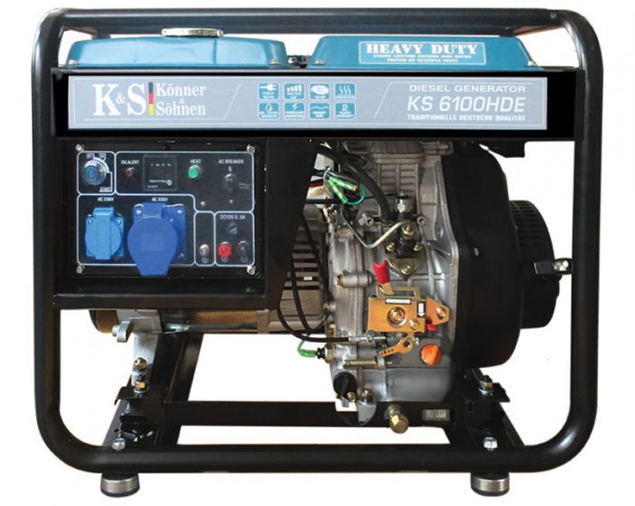 Generator de curent, Diesel, 5.5KW, 230V, HEAVY DUTY - KONNER & SOHNEN - KS-6100DE-HD [2]