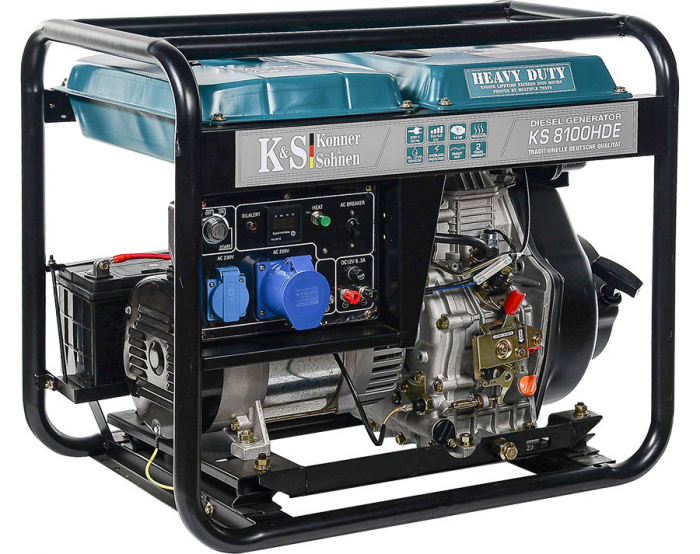 Generator de curent, Diesel, 6.5KW, 230V, HEAVY DUTY - KONNER & SOHNEN - KS-8100DE-HD [3]