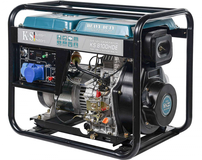 Generator de curent, Diesel, 6.5KW, 230V, HEAVY DUTY - KONNER & SOHNEN - KS-8100DE-HD [2]