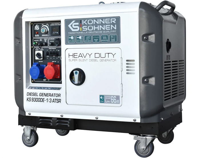 Generator de curent, Diesel, 7.5KW, 230-400V, HEAVY DUTY - INSONORIZAT - KONNER & SOHNEN - KS-9300DE-1/3-ATSR-SUPER-SILENT [2]