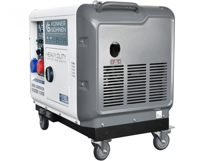Generator de curent, Diesel, 7.5KW, 230-400V, HEAVY DUTY - INSONORIZAT - KONNER & SOHNEN - KS-9300DE-1/3-ATSR-SUPER-SILENT [4]