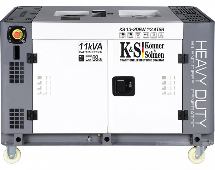 Generator de curent, Diesel, 9KW, 230-400V, HEAVY DUTY - INSONORIZAT - KONNER & SOHNEN - KS-13-2DEW-1/3-ATSR-SILENT [2]