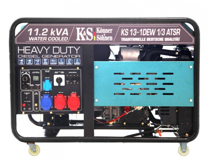 Generator de curent, Diesel, 9KW, 230-400V, HEAVY DUTY - KONNER & SOHNEN - KS-13-1DEW-1/3-ATSR [4]