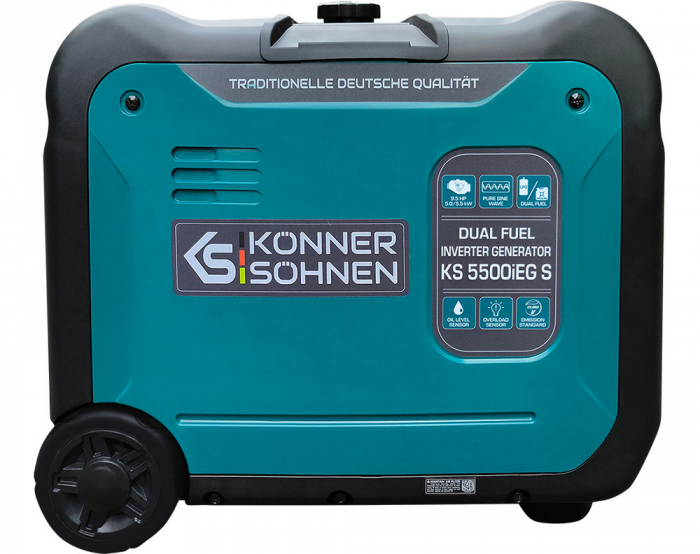 Generator de curent, inverter, 5.5KW, benzina+GPL, 4 timpi, 230V, KONNER & SOHNEN - KS-5500IEG-S [3]