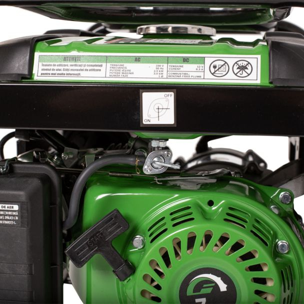 Generator de curent pe benzina, Greenfield G-EC4100P, portabil, monofazat, 3 kVA, bobinaj cupru [10]