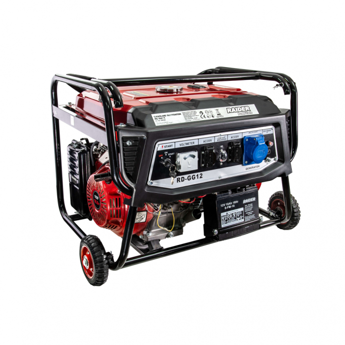 Generator pe benzina, 4 timpi, 7.5kW, pornire electrica, monofazat, 455 Cc, Raider RD-GG12 [2]