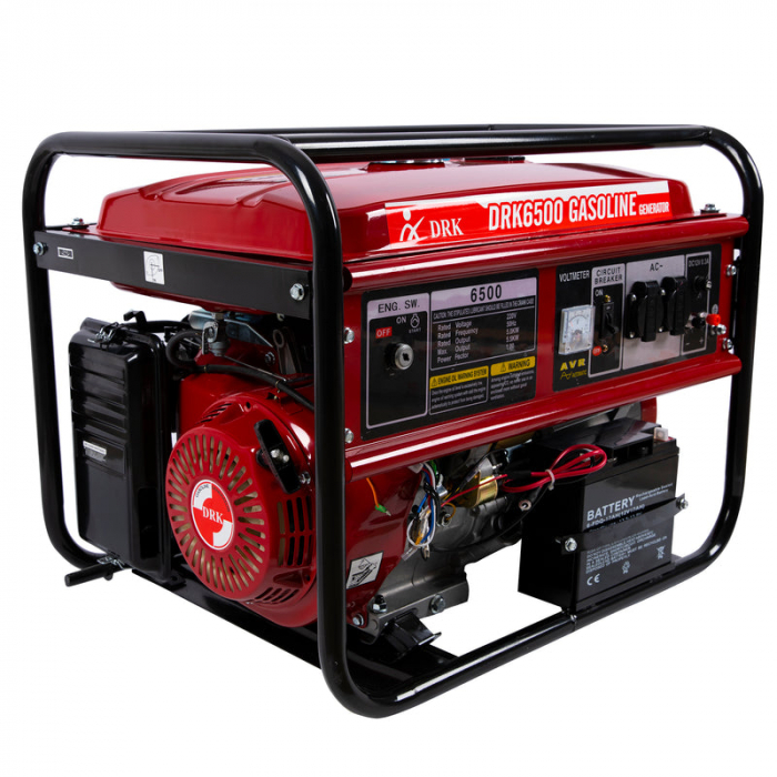Generator pe benzina, 5500W, 7.5Cp, 4 timpi, 230V, stabilizator de tensiune (AVR), pornire cheie/demaror, DRK [2]