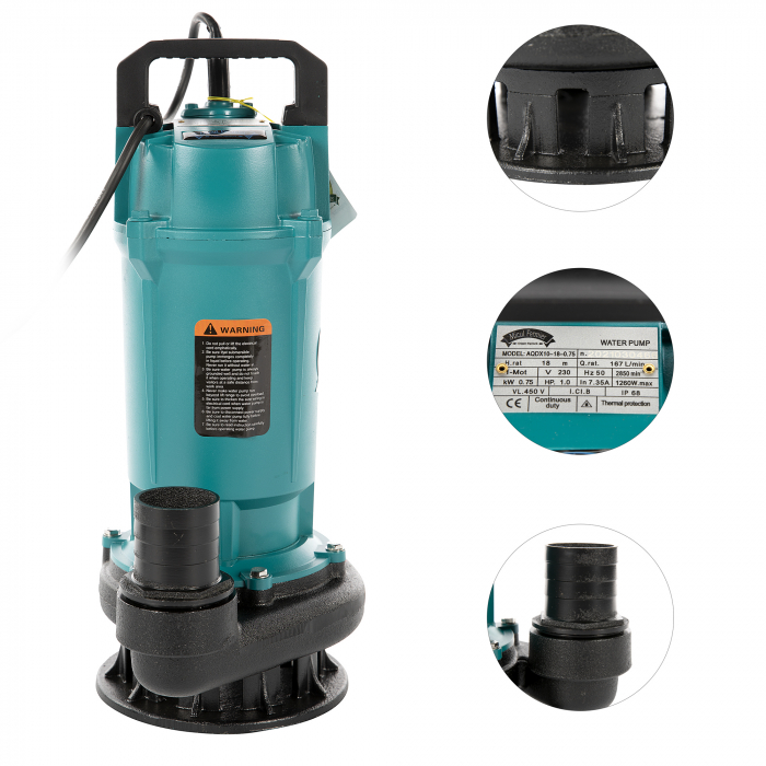 Pompa apa submersibila, Micul Fermier GF-2050, QDX10-18M 0.75KW 2" [2]
