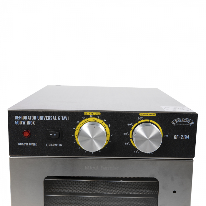 Deshidrator universal 6 tavi 500W INOX, Micul Fermier GF-2194 [6]