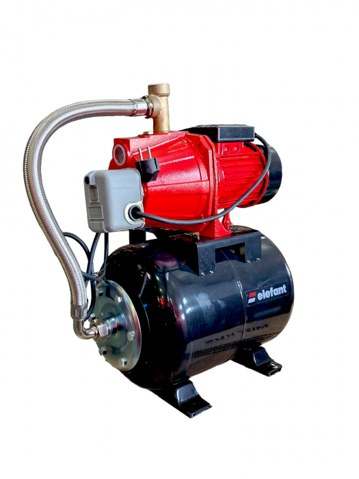 Hidrofor 50L/min, 25L rezervor, inox-otel, adancime 8m, 550W, Elefant Autojet80S [2]