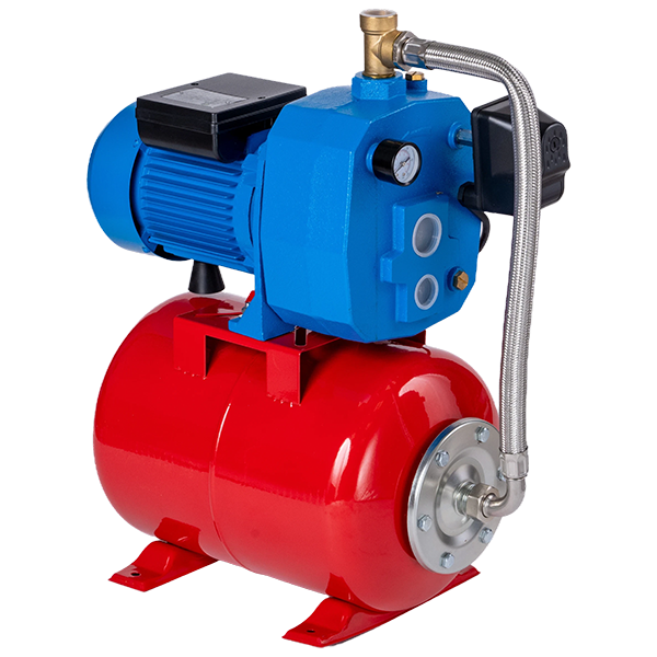 Hidrofor cu ejector, bazin 24 L, bobinaj cupru, 1" tol, 1100W, aspiratie 25-30m, refulare 80m, 8 bar, Gmax [2]