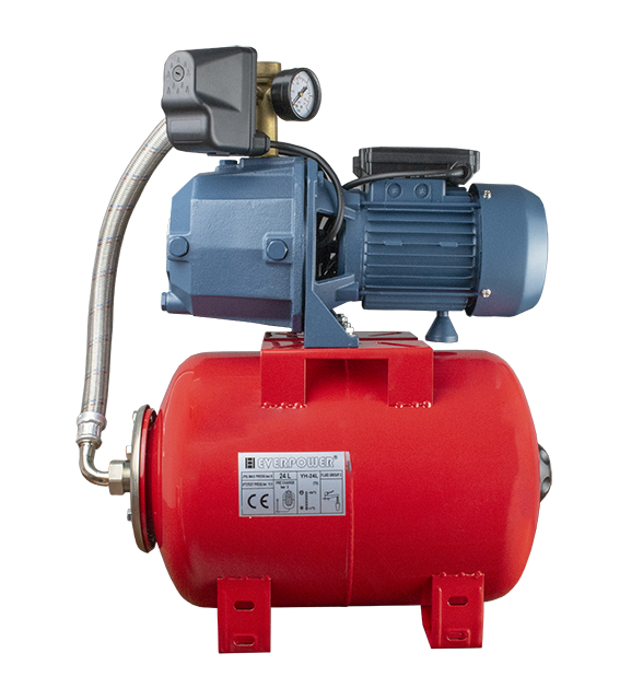 Hidrofor cu ejector, capacitate 24 L, aspiratie 21m, putere 1.1 Kw, 35L/min, EVERPOWER [2]