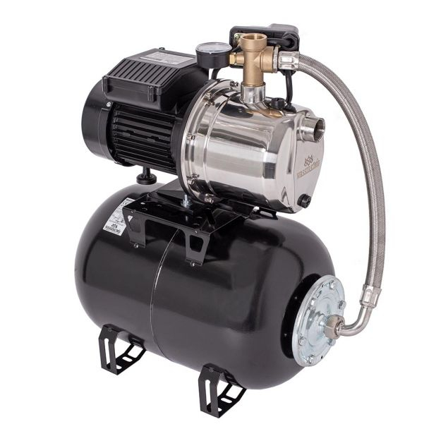 Hidrofor cu pompa autoamorsanta Wasserkonig, corp inox, putere 1300 W, 9 m, debit 4920 l/h, inaltime refulare 55 m, vas de expansiune 24 litri [2]