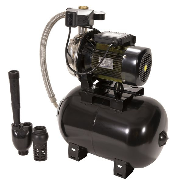 Hidrofor cu pompa de mare adancime Wasserkonig, putere 1200 W, debit 2640 l/h, inaltime refulare 36 m, aspiratie 30 m, vas de expansiune 24 litri [3]