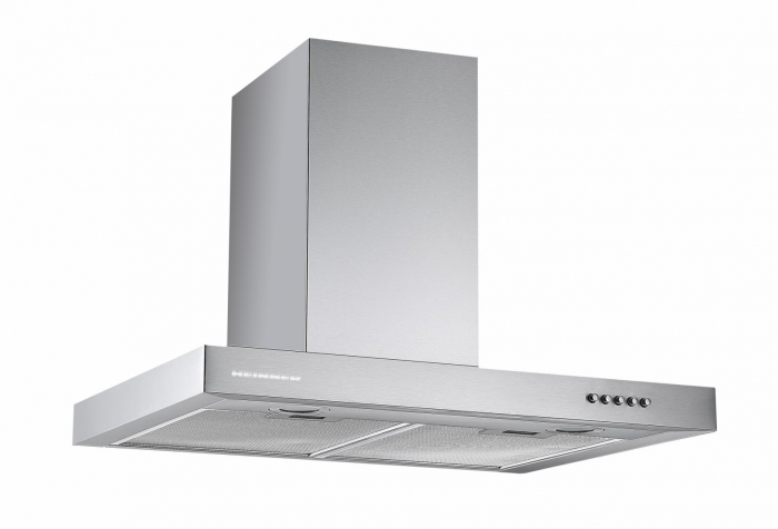 Hota decorativa, 1 motor, 308 m3/h, 60 cm, led, 2 filtre aluminiu, 3 trepte, INOX, Heinner [1]