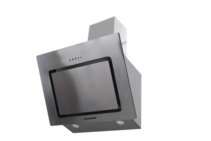 Hota decorativa, 1 motor, 594 m3/h, 60 cm, led, filtru metalic, 3 trepte, INOX, Heinner [1]