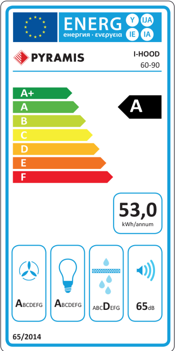 Hota decorativa, design modern, 3 + 1 viteze, display LED, latime 90 cm, absorbtie 754 mc/h, bluetooth radio, INOX , PYRAMIS [5]