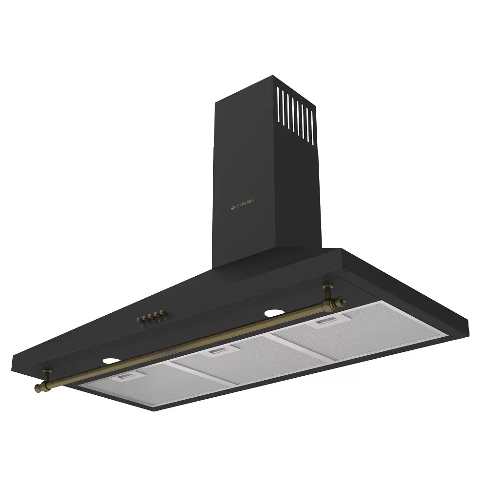 Hota decorativa rustica, 90 cm, 2 motoare, 645 m3/h, 3 trepte, filtre aluminiu, Studio Casa Tosca Turbo [3]