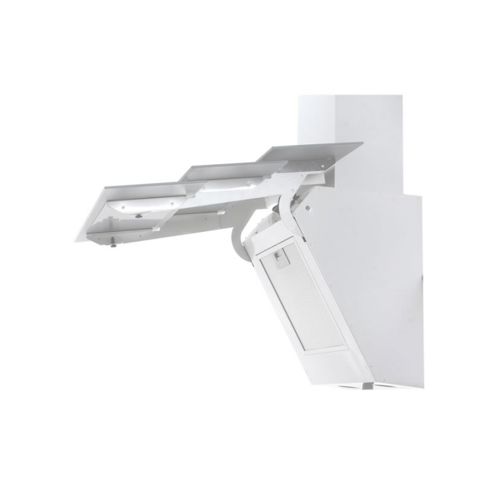 Hota Decorativa Tornado Megas 1200 (60) LED, clasa A, 1 motor Turbo, latime 60 cm, 4 viteze, absorbtie 1200 m3/ora, filtru anti-grasimi aluminiu 5 straturi, Alb [7]