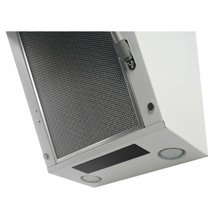 Hota Decorativa Tornado Sky Touch Free 1100 (60) LED, 1 motor Turbo, latime 60 cm, 4 viteze, absorbtie 1100 m3/ora, filtru anti-grasimi aluminiu 5 straturi, Alb/Sticla [3]