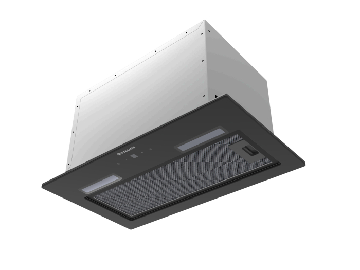 Hota incorporabila, latime 52 cm, sticla neagra, touch control, absorbtie 618 mc/h, filtre aluminiu, lumina LED, negru, PYRAMIS [2]