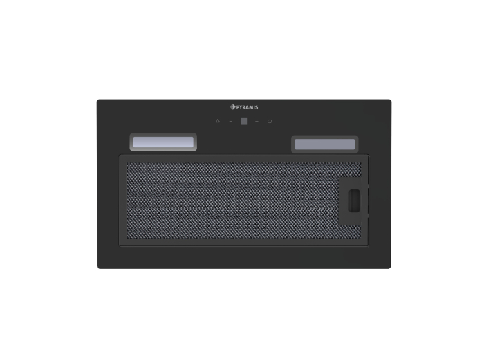 Hota incorporabila, latime 52 cm, sticla neagra, touch control, absorbtie 618 mc/h, filtre aluminiu, lumina LED, negru, PYRAMIS [3]