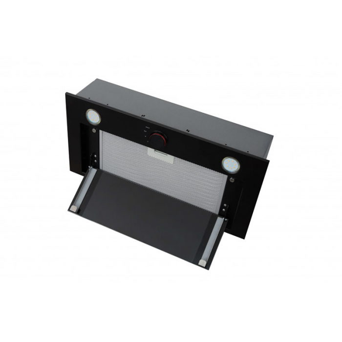 Hota Incorporabila Tornado Modul Glass 750 (60), 1 motor, latime 60 cm, 3 viteze, absorbtie 750 m3/ora, Negru [2]