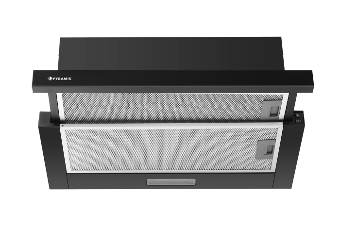 Hota telescopica, 1 motor, 2 viteze, absorbtie 573 m³/h, turbo, latime 60 cm, Negru, PYRAMIS [2]