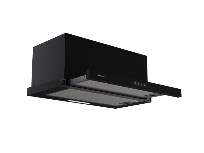 Hota telescopica, 1 motor, 4 viteze, 60 cm, absorbtie 760 m³/h, TURBO, filtre aluminiu, touch control, negru PYRAMIS [3]