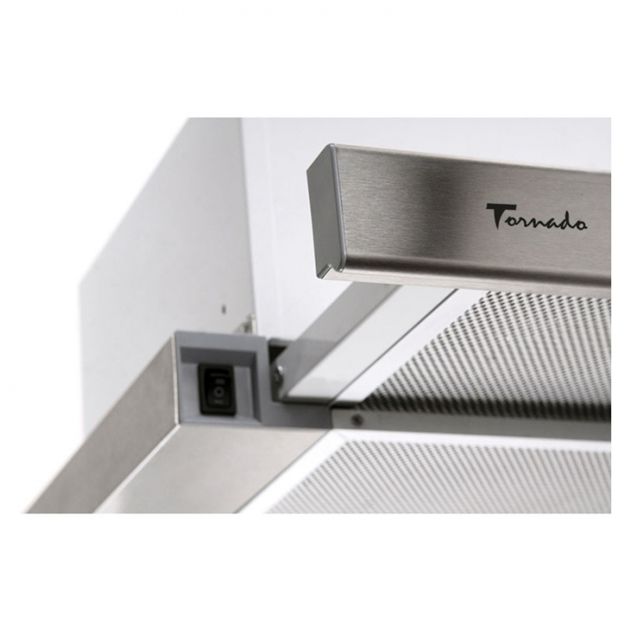 Hota Telescopica Incorporabila Tornado Storm 1200 (60), 1 motor, latime 60 cm, 3 viteze, absorbtie 1200 m3/ora, Inox [2]