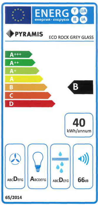 Hota telescopica, lumina LED, 2 viteze, 1 motor, absorbtie 409 m³/h, latime 60 cm, sticla Gri, PYRAMIS [4]