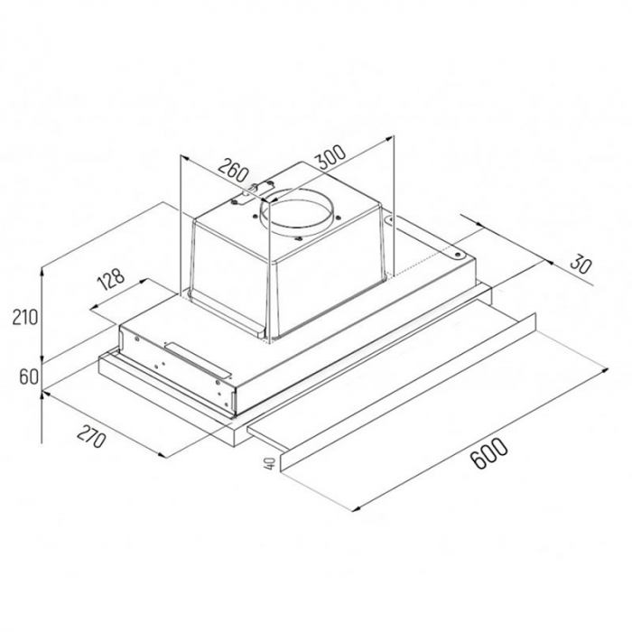 Hota Telescopica Tornado Sonora 1200 (60), 1 motor, latime 60 cm, 3 viteze, absorbtie 1200 m3/ora, Negru [4]