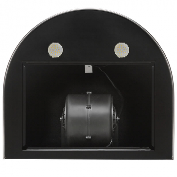 Hota tip Cupola Tornado Violla 750 (50) LED, 1 motor Turbo, latime 50 cm, 3 viteze, absorbtie 750 m3/ora, filtru anti-grasimi aluminiu 5 straturi, Negru [7]