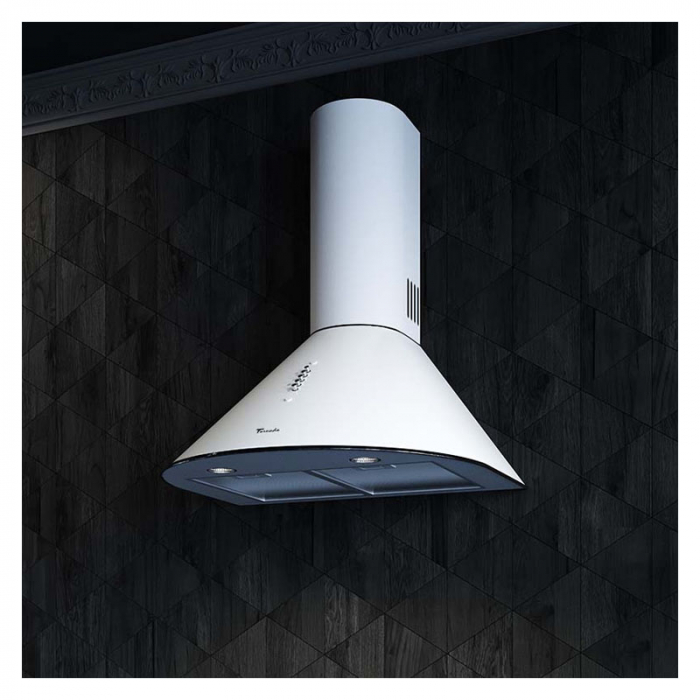 Hota tip Cupola Tornado Violla 750 (60) LED, 1 motor Turbo, latime 60 cm, 3 viteze, absorbtie 750 m3/ora, filtru anti-grasimi aluminiu 5 straturi, Alb [2]