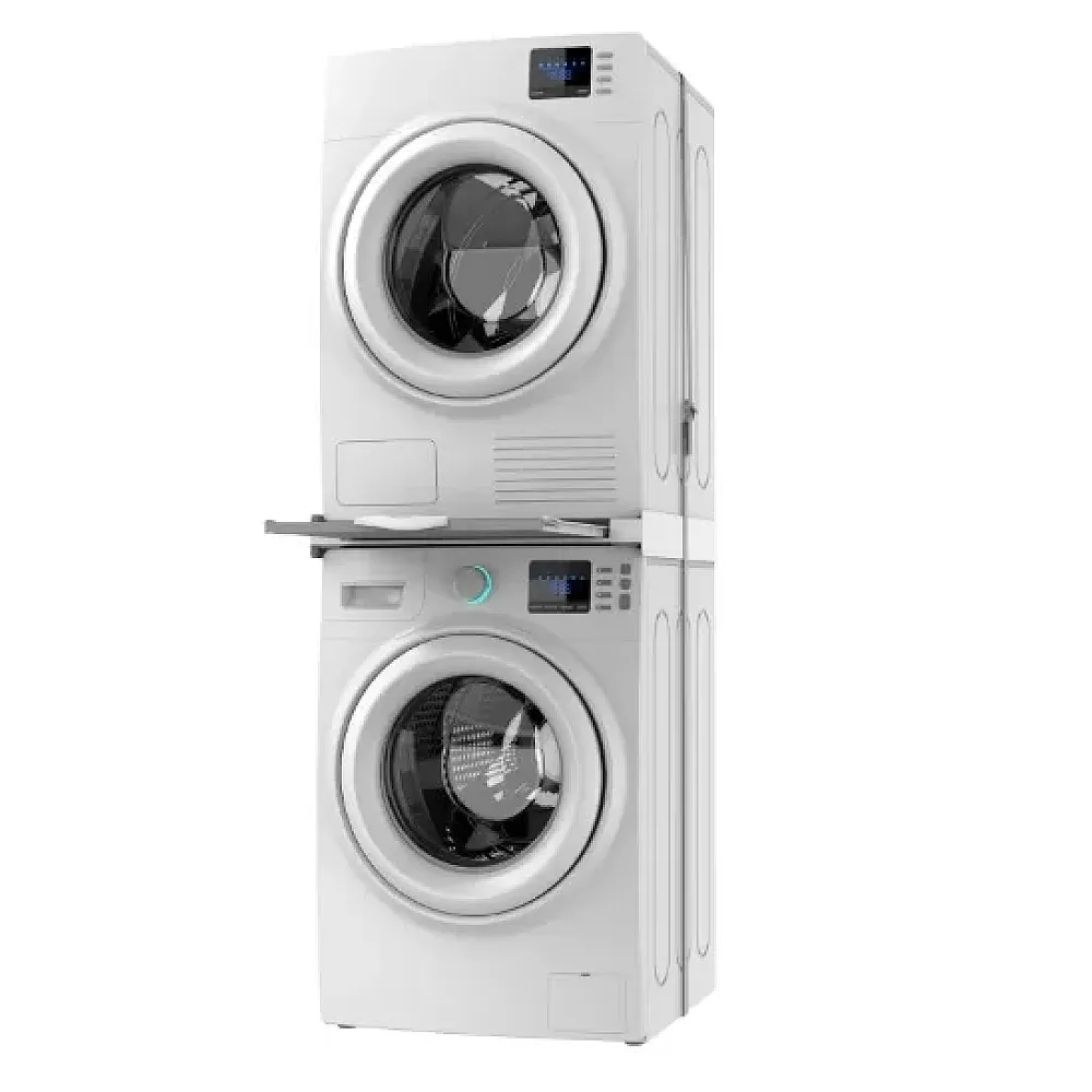 Kit suprapunere universal pentru masini de spalat, uscatoare, chinga fixare, suport haine retractabil, MELICONI [4]