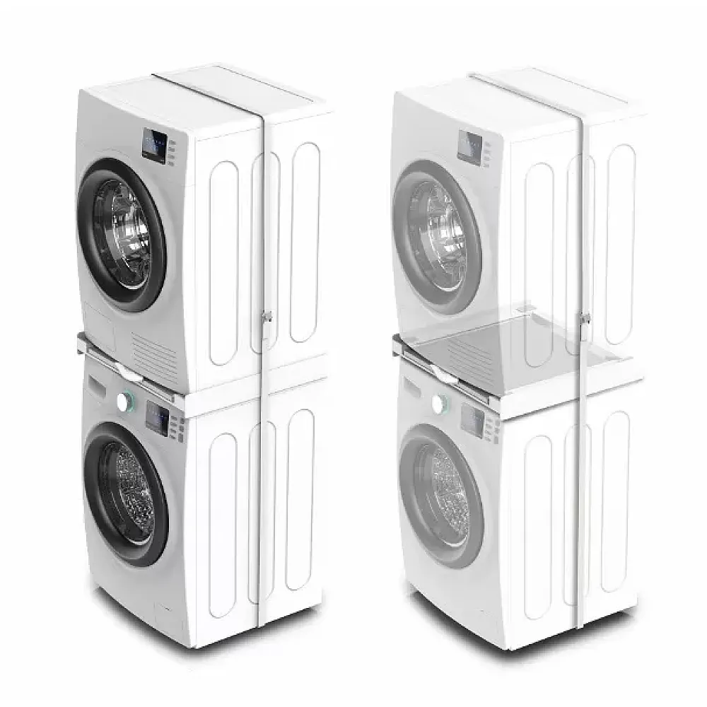 Kit suprapunere universal pentru masini de spalat, uscatoare, chinga fixare, suport haine retractabil, MELICONI [5]