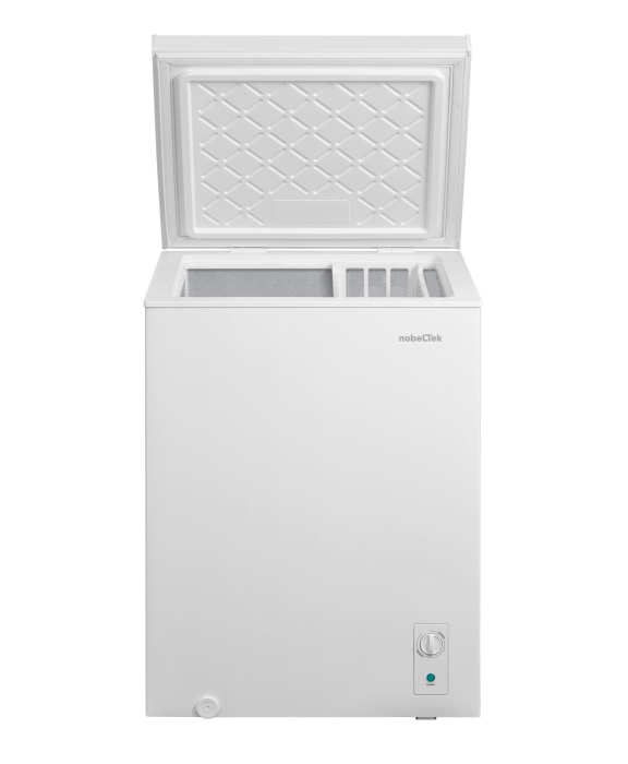 Lada frigorifica, capacitate 142 L, clasa E, lumina LED, cos, termostat reglabil, Alb, NOBELTEK [2]