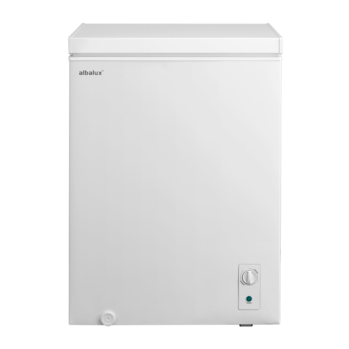 Lada frigorifica, capacitate 143 litri, termostat reglabil, interior aluminiu, rotile, convertibila frigider, Alb, ALBALUX [1]