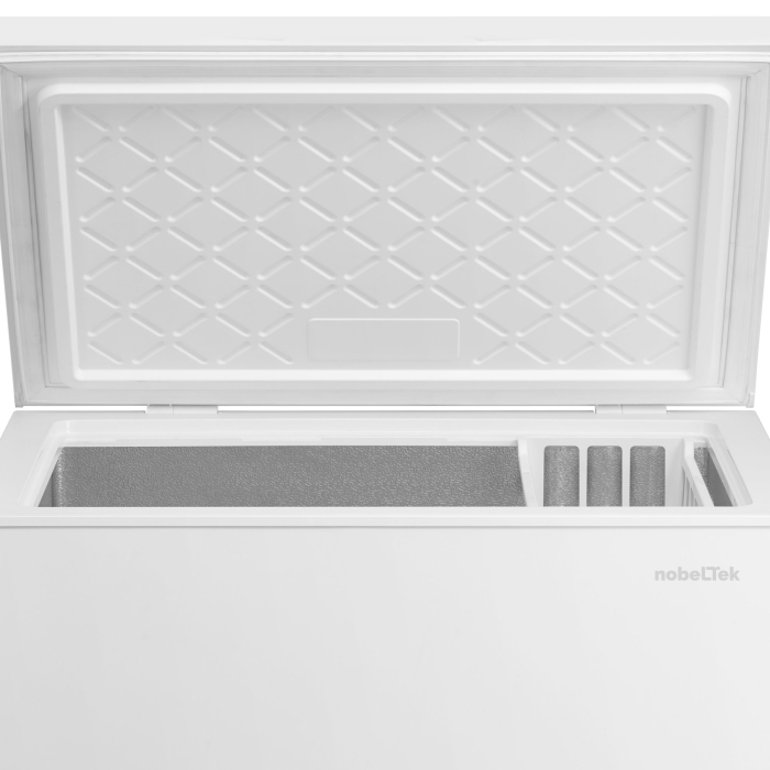 Lada frigorifica, capacitate 198 L, clasa E, lumina LED, cos, termostat reglabil, functie racire/congelare, Alb, NOBELTEK [4]