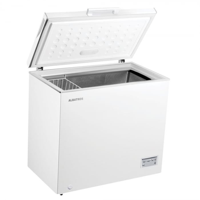 Lada frigorifica, capacitate 198 L, fast freeze, convertibil frigider, termostat, interior aluminiu, roti deplasare,  Alb, ALBATROS [1]