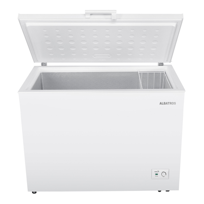 Lada frigorifica, capacitate 287 L, fast freeze, interior aluminiu, cos metalic, 2 in 1 ( frigider - lada ), motor inverter, Alb, ALBATROS [2]